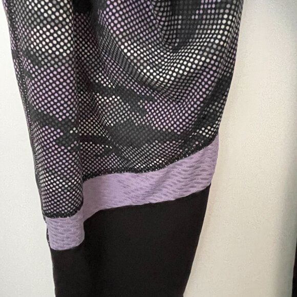 Danskin Yoga Activewear Athleisure Workout Capri Pants Purple Black XXL - Picture 3 of 3